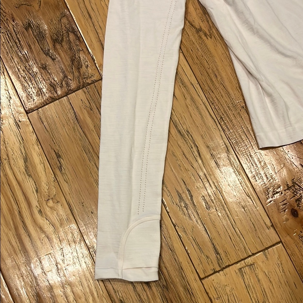 Athleta White Fitted Long Sleeve Tee - Picture 4 of 9